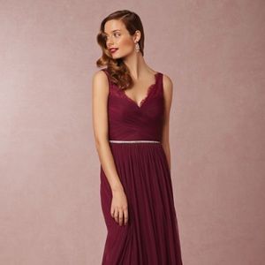 BHLDN Fleur Dress, black cherry color, size 14